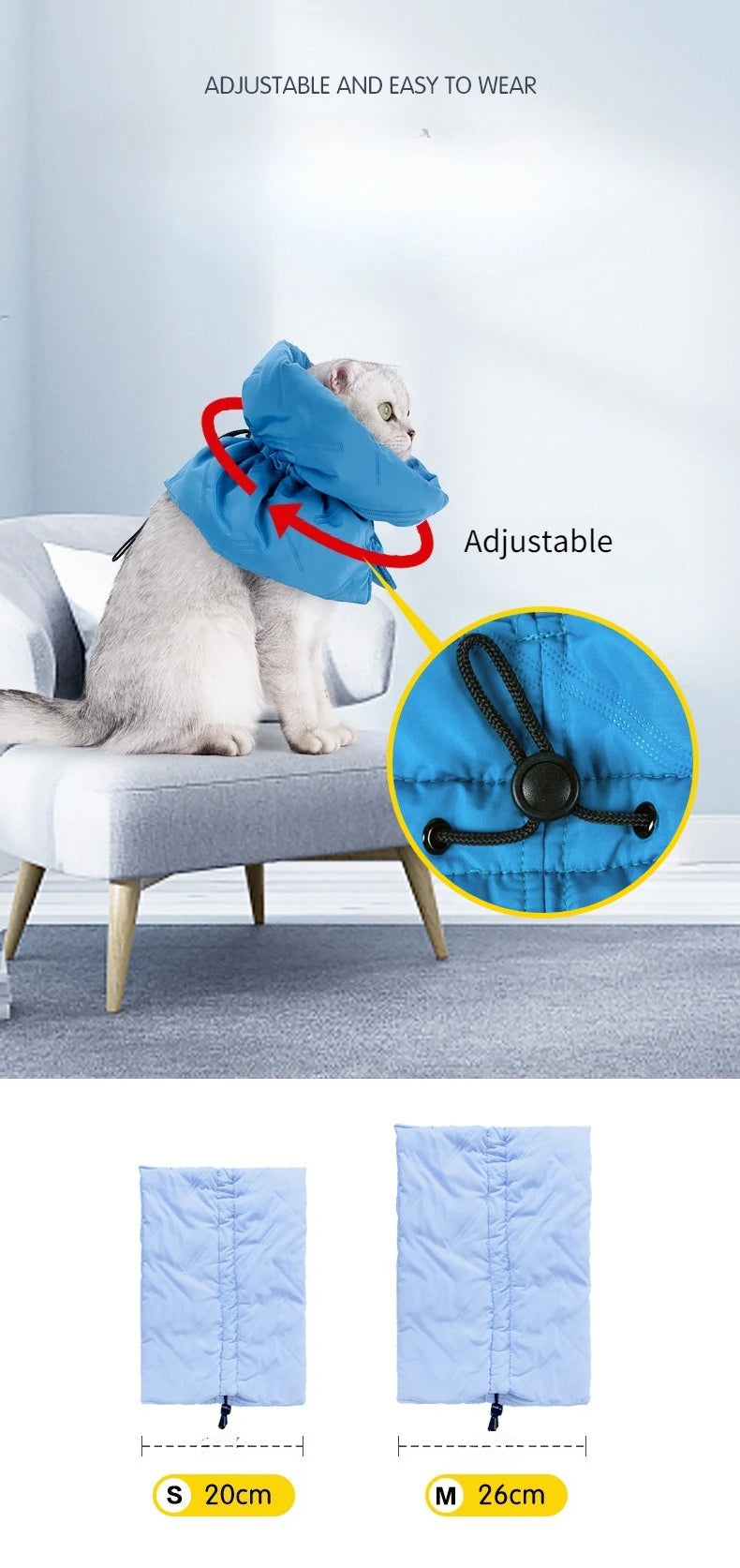 Cat Anti Lick Scarf Warm Elizabethan Collar