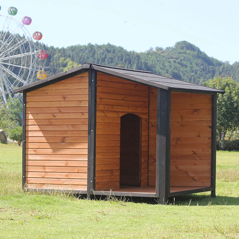 Outdoor Dog Kennel Minimalist Solid Wood Pet House