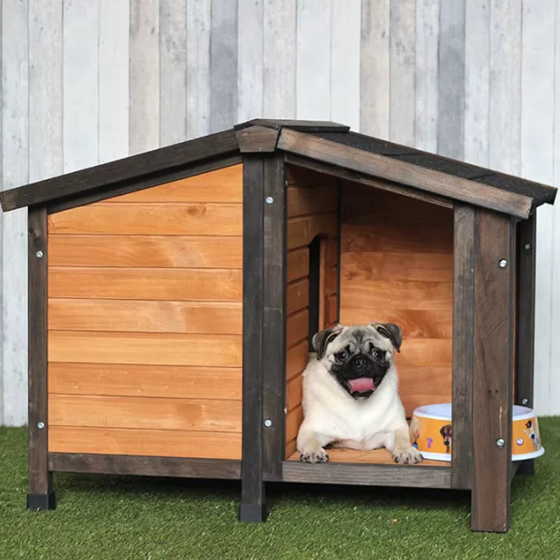 Outdoor Dog Kennel Minimalist Solid Wood Pet House