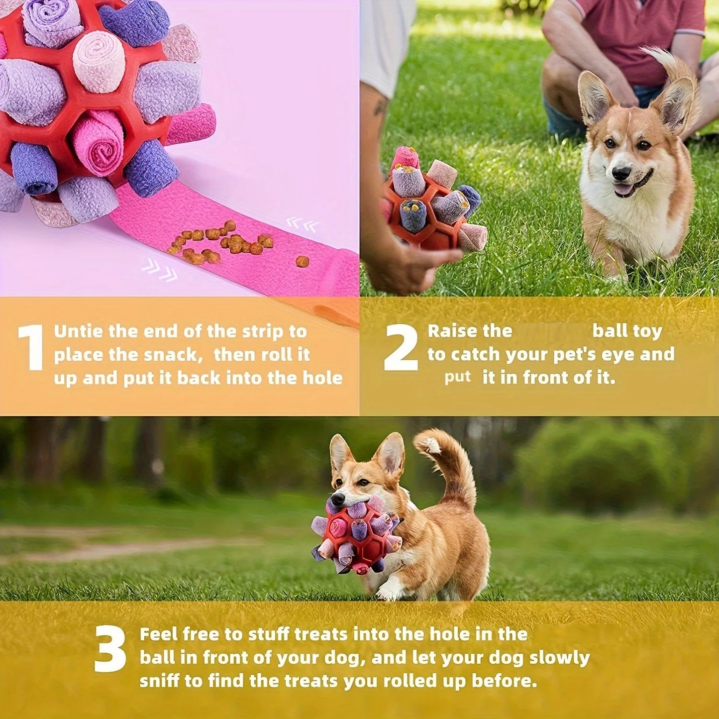 Sniffing Ball for Hiding Treats Dog Toy