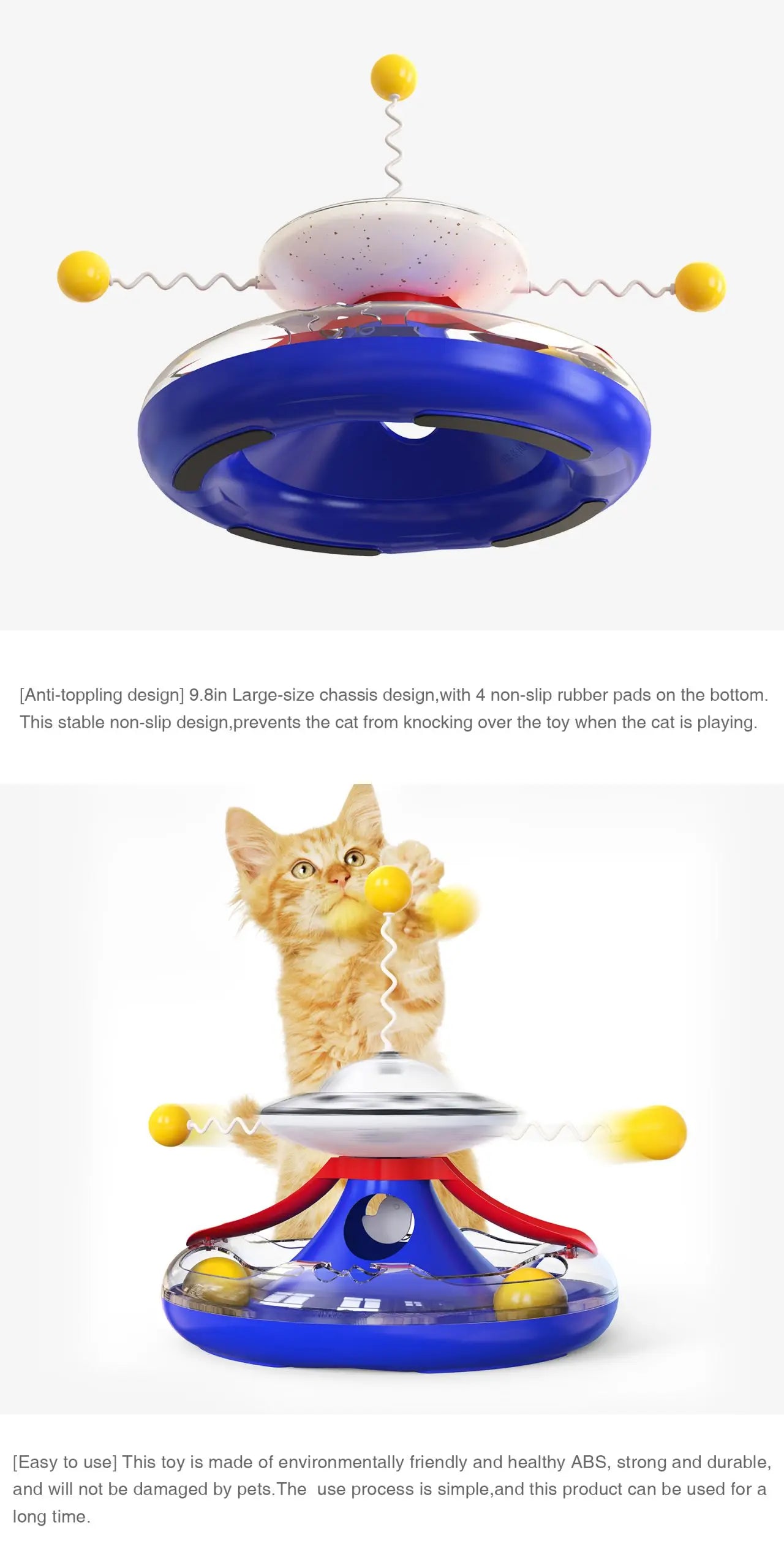 Spinning Track Balls & Feather Teaser Toy