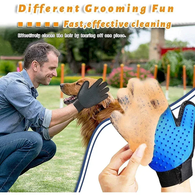 Pet Hair Removal Grooming Gloves