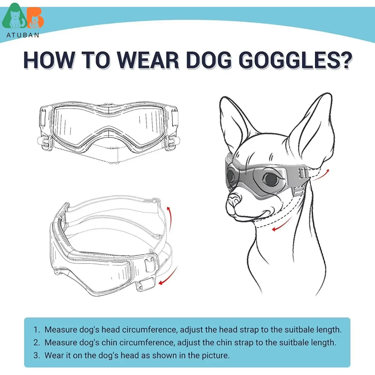 Small Breed UV Protection Dog Sunglasses