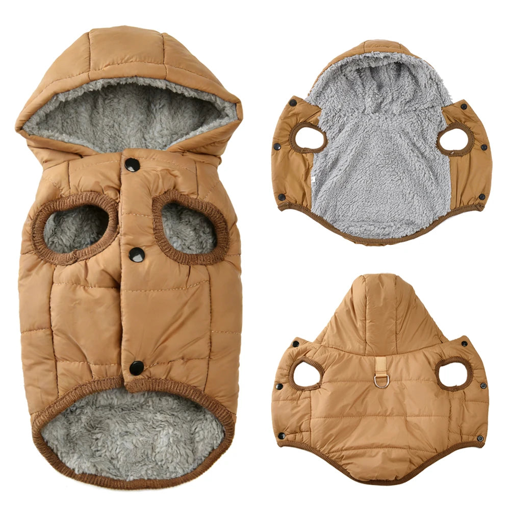 Warm Fleece Dog Coat Hoodie