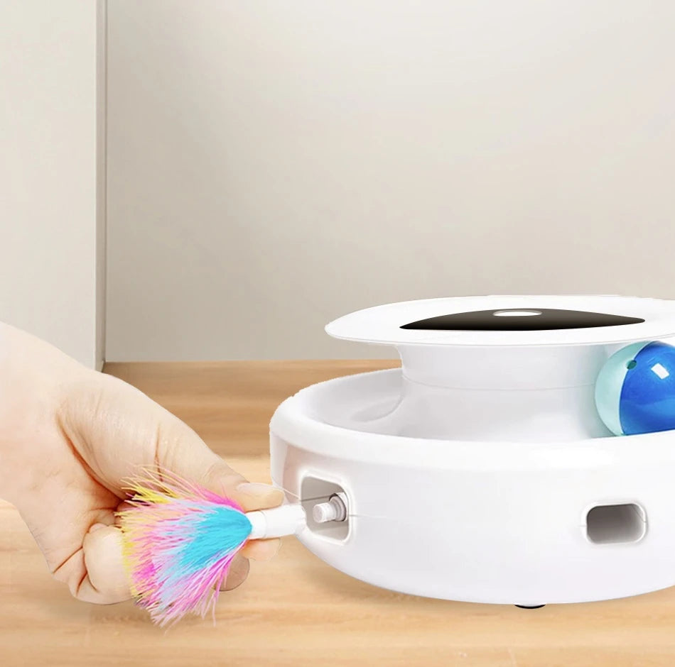 2 in 1  Automatic Feather Fun Ball Toy