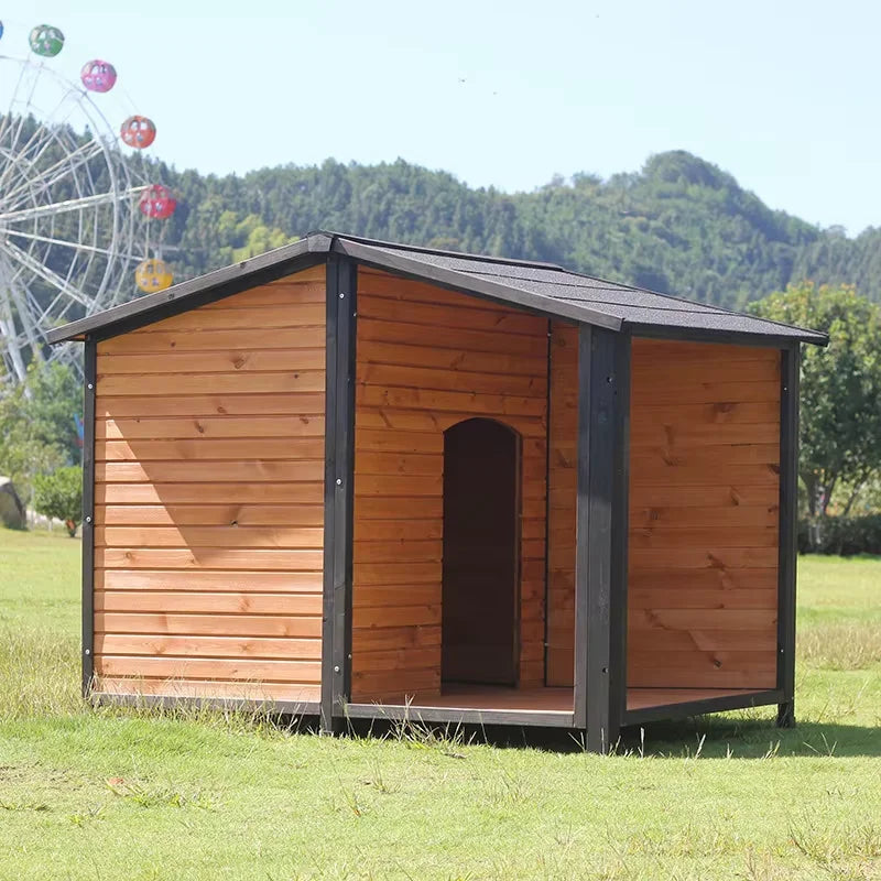 Outdoor Dog Kennel Minimalist Solid Wood Pet House