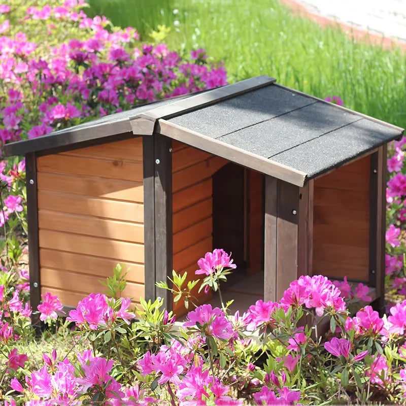 Outdoor Dog Kennel Minimalist Solid Wood Pet House