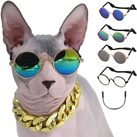 Round Metal Cat Classic Retro Sunglasses
