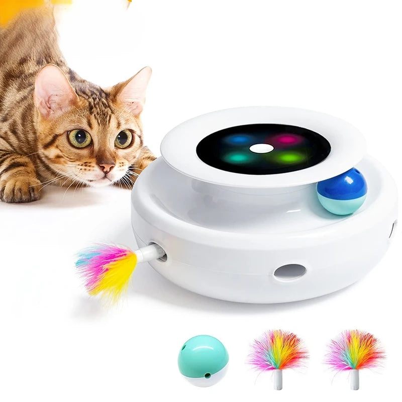 2 in 1  Automatic Feather Fun Ball Toy