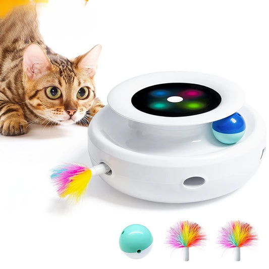 2 in 1  Automatic Feather Fun Ball Toy