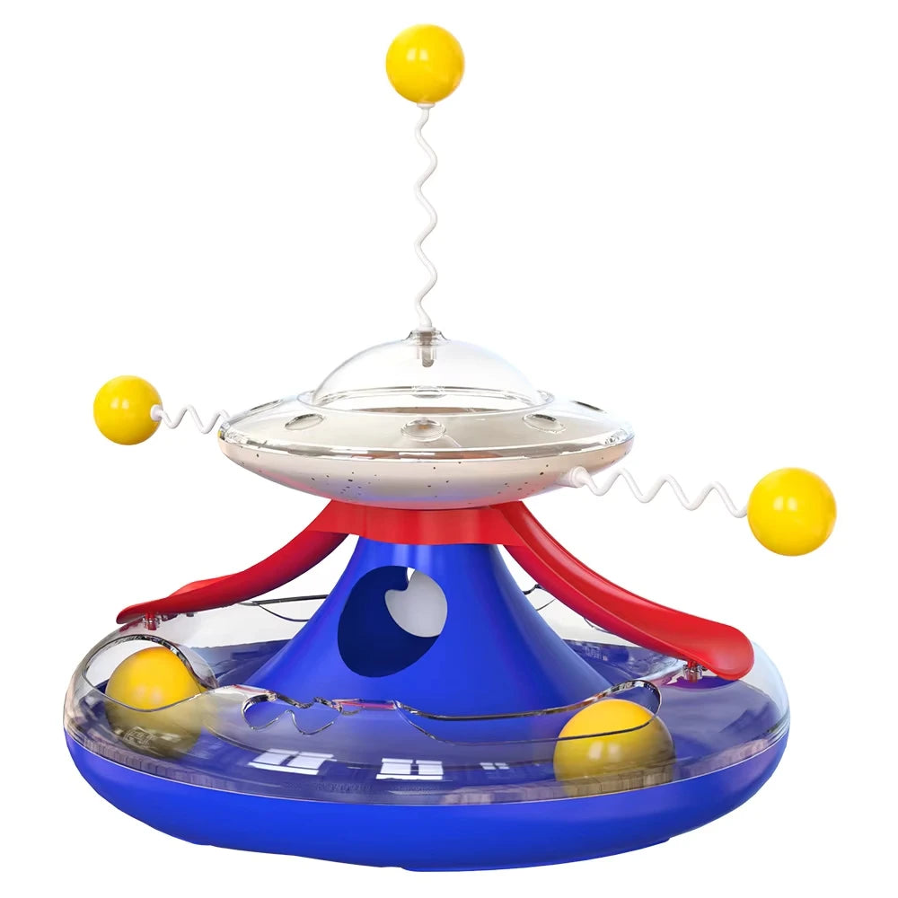 Spinning Track Balls & Feather Teaser Toy