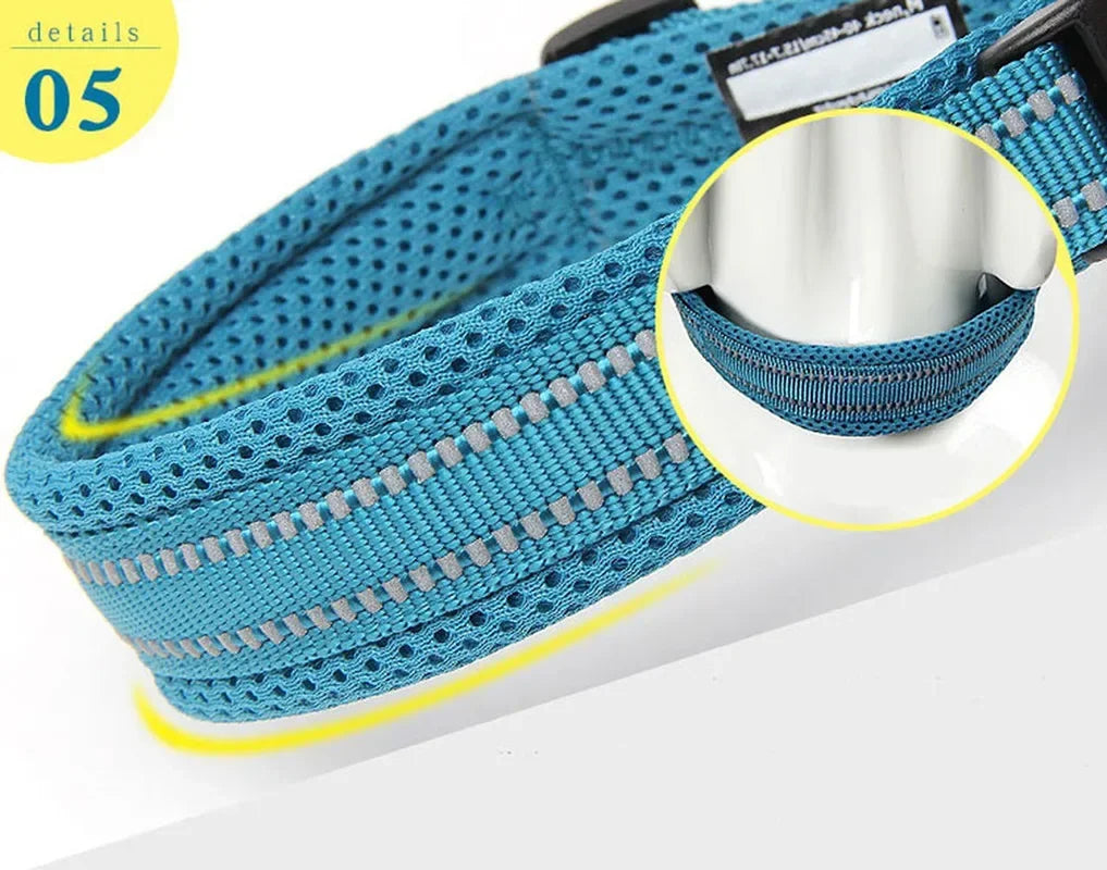Adjustable Mesh Padded Pet Dog Collar
