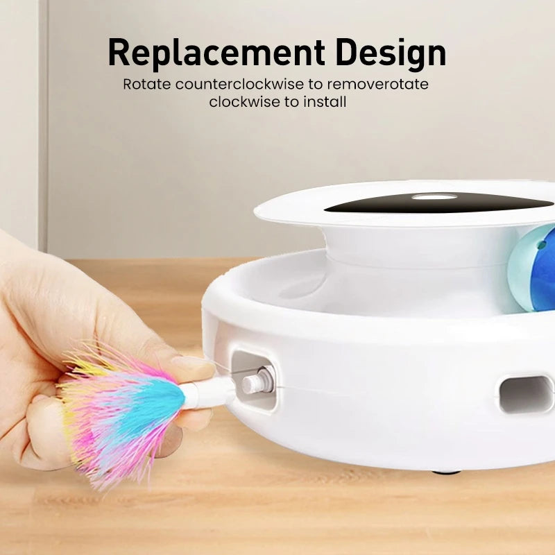 2 in 1  Automatic Feather Fun Ball Toy