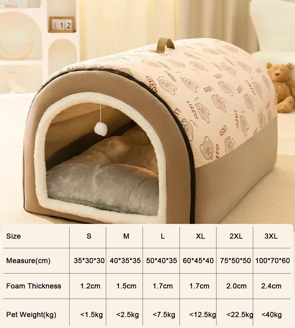 Winter Warm Dog Removable Pet Dog Bed