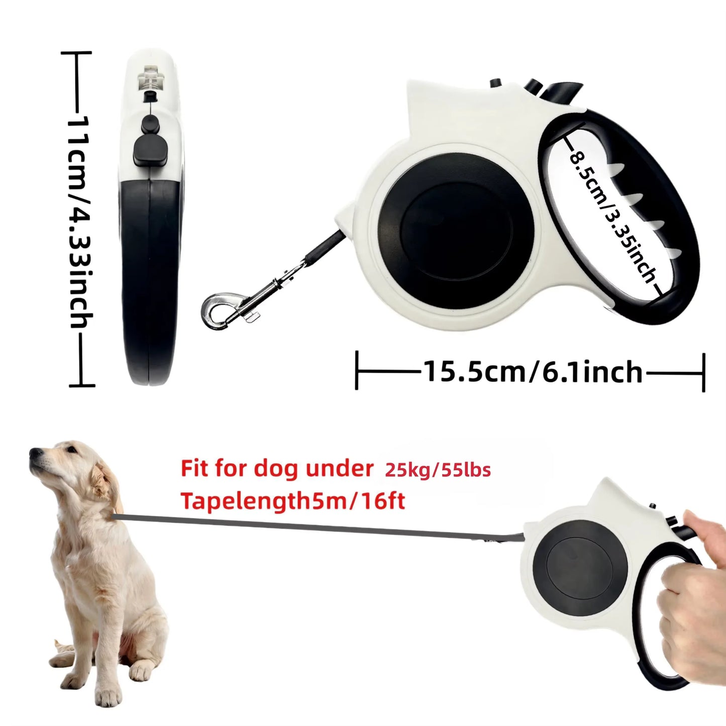 Illuminated Retractable Dog Leash