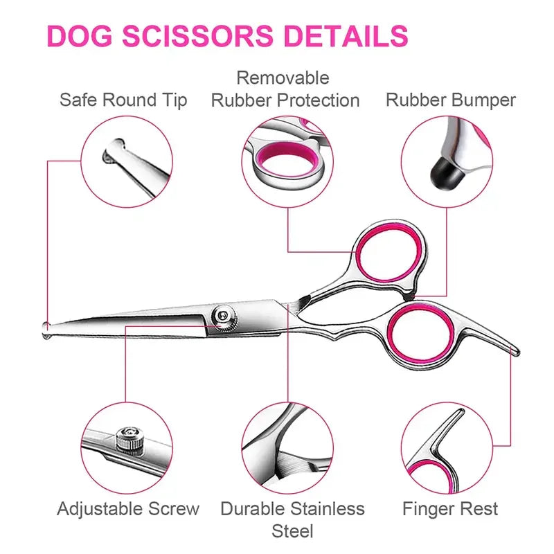 Ambidextrous Stainless Steel Dog Grooming Shears